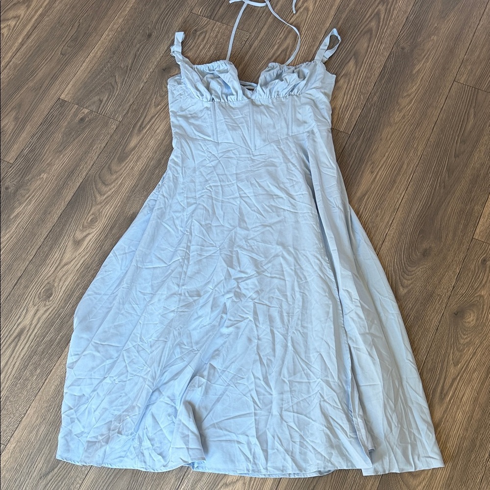 Amazon Sky Blue Sleeveless Midi Dress - Picture 4 of 7